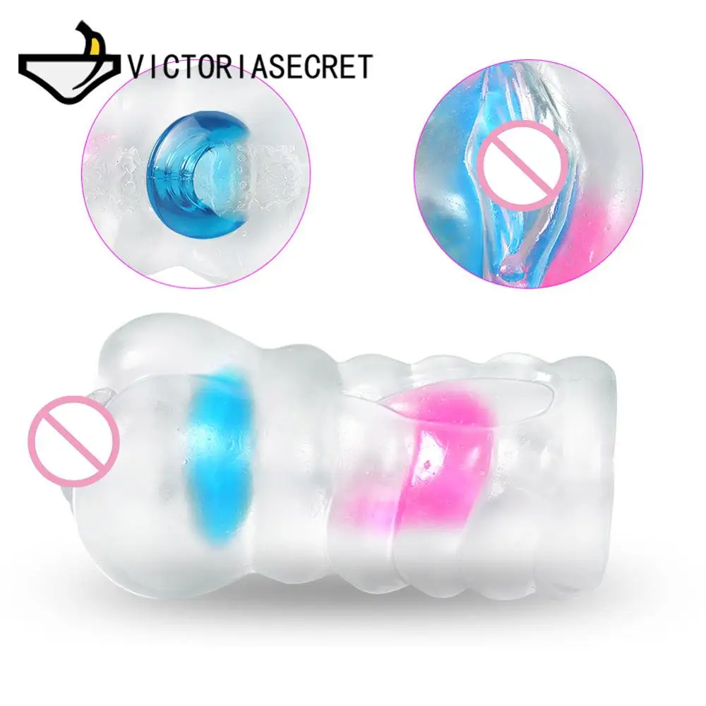 Soft Transparent silicone Sex Doll Male Masturbator 3D vagina Sex toys for men fake pussy licking sex toys for men masturbatings