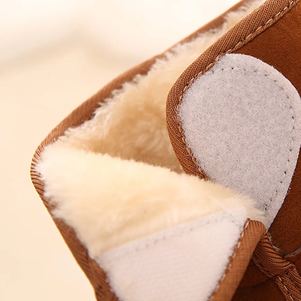 kids boots winter kids Child Style Flat with Ankle Round toe Slip-On Cotton Boot Warm Snow Boots toddler boots fur детская обувь