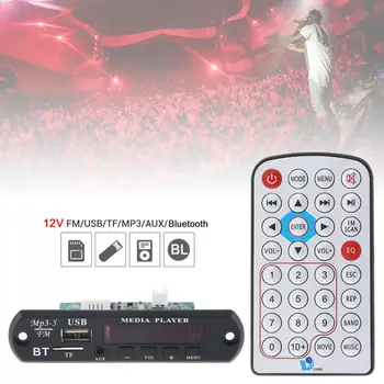 

12V 1080P Wireless Bluetooth Audio Decoder Board Support WAV MP3 Decoders with Stereo TF Card / U Disk for Family Car /Home DVD