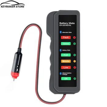 

BM320 6 LED Display Analyzer Alternator State Check Automotive Scanner Auto Battery Tester 12V Digital TestCar Diagnostic Tool