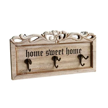 

Vintage Iron Hooks on Wooden Board Wall Door Hooks for Decoration
