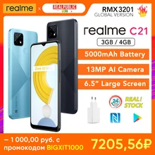 realme C21 3GB/32GB 4GB/64GB Global Version Helio G35 5000mAh Battery 13MP Camera NFC