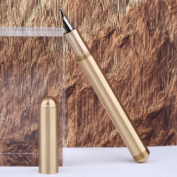 

Delike Metal Full Brass Fountain Pen Threaded Surface Ink Pen
