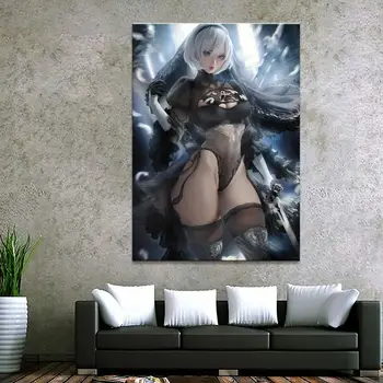 

Home Decor Canvas 1 Piece Cute Sexy GAME NieR Automata 2B Posters and Prints Painting Home Decor Wall Pictures obrazy plakat