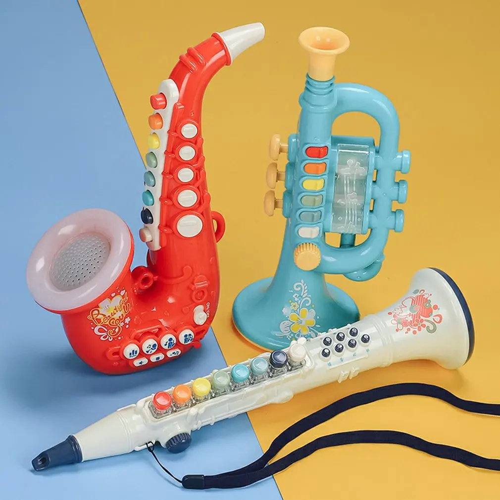 

Kids Saxophone Trumpet Clarinet Child Gift Eight-note Saxophone Musical Toys Baby Music Playing Tool Children instrument