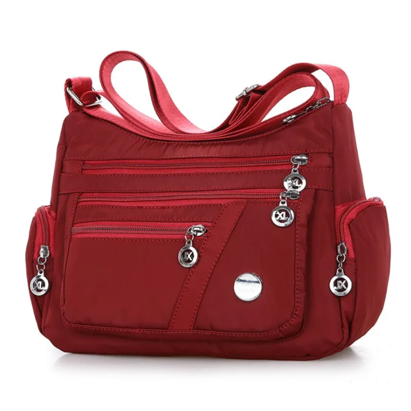 Fashion Women Shoulder Messenger Bag Nylon Oxford Lightweight Waterproof Zipper Package Large Capacity Travel Crossbody Bag crossbody bag,women shoulder bag,women messenger bag