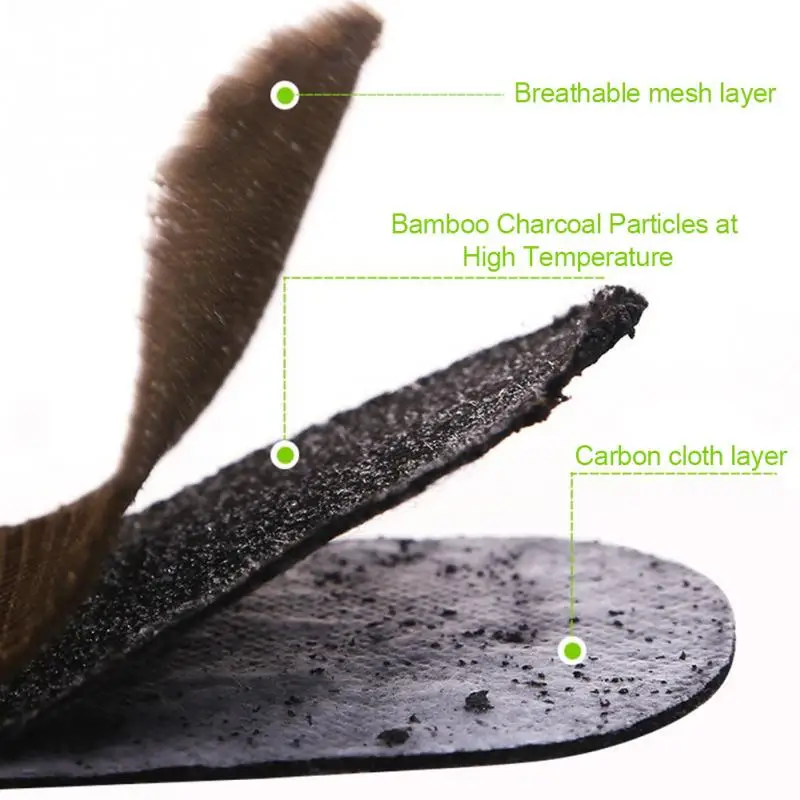 1 пара дышащего угля колодки для обуви сухой Дезодорант антибактериальный для женщин и мужчин походные стельки мягкие бамбуковые уголь стельки#2
