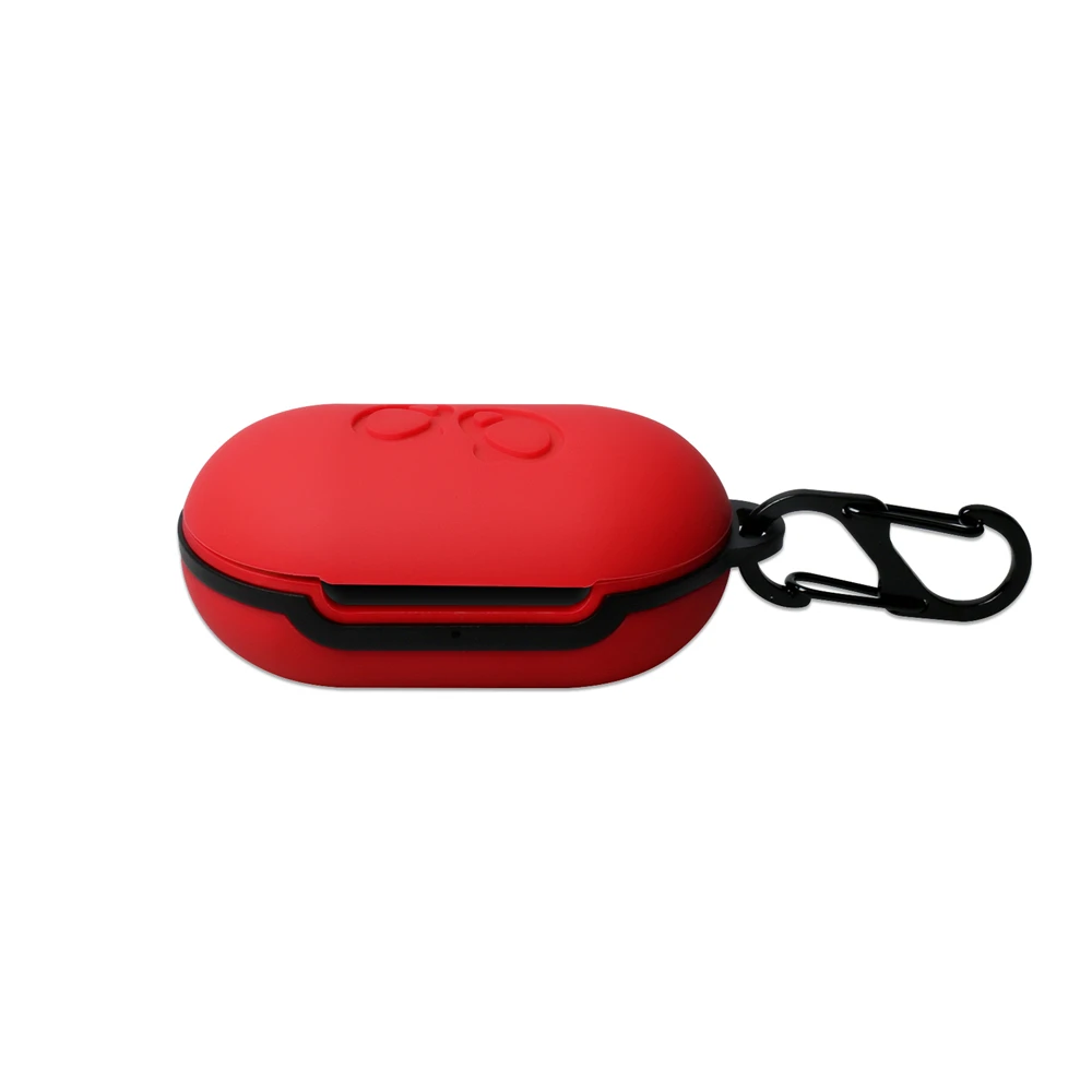 Red Защитный чехол для samsung Galaxy Buds, флип-открытый силиконовый чехол, водонепроницаемый противоударный чехол s с карабином - Цвет: Red