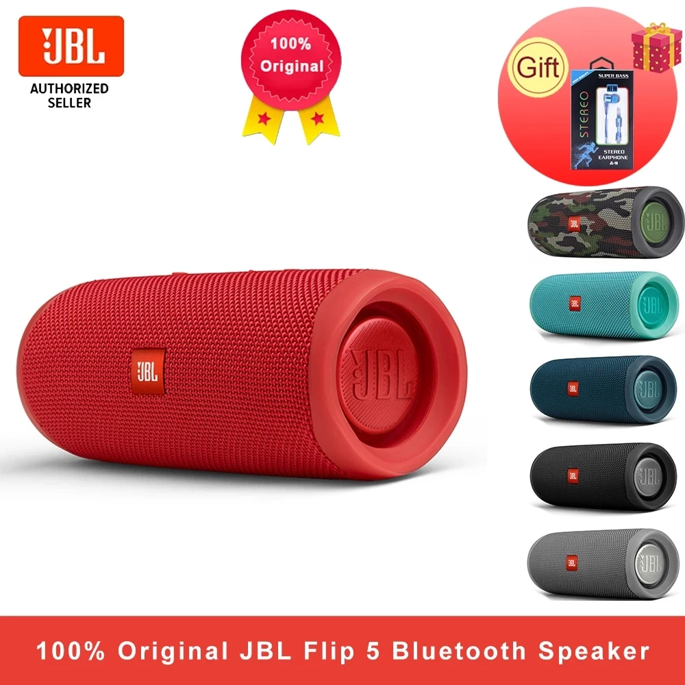Original Jbl Flip 5 Bluetooth Speaker Mini Portable Ipx7 Waterproof  Wireless Outdoor Stereo Bass Music - Speakers - AliExpress