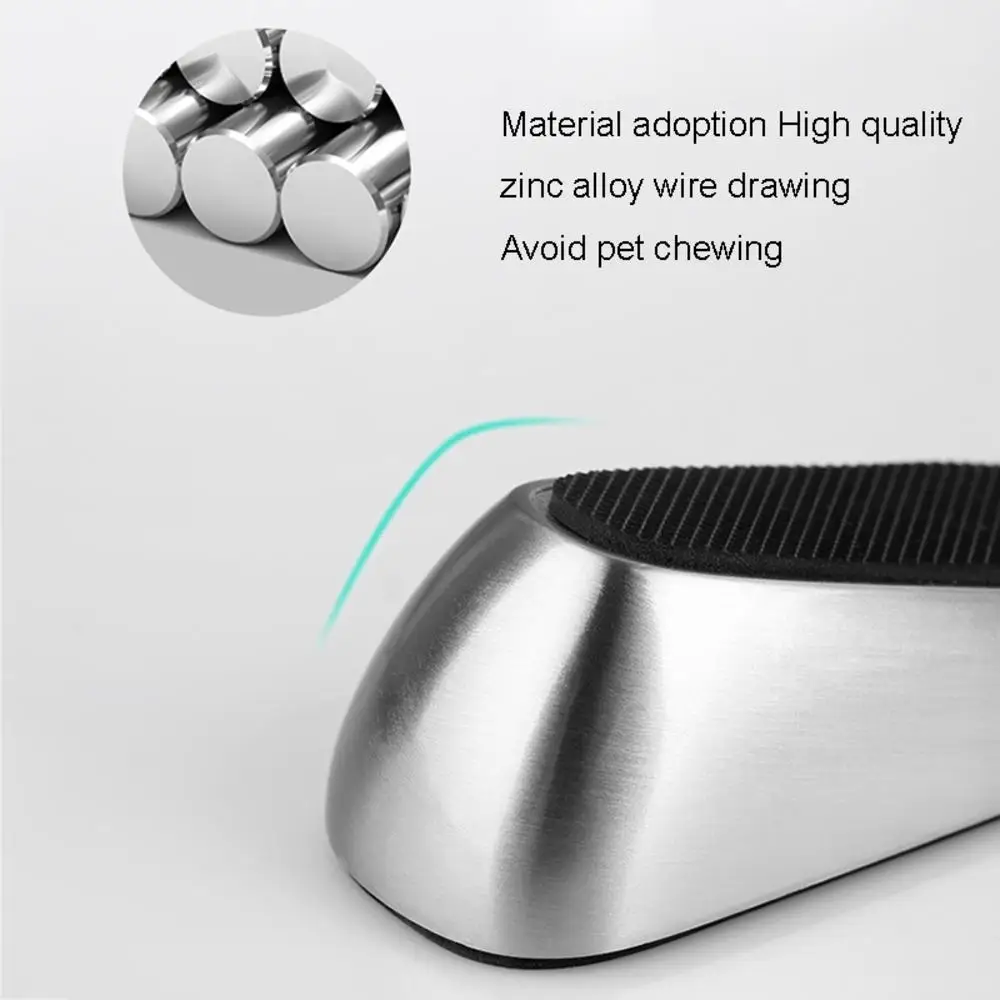 Safety Door Stopper With Metal Alloy Rubber Door Stop Wedge Works Quiet Hold Heavy Doors Firmly By Non-Skid Rubber Base Grip door stopper,silicone door stopper,door stopper bumpers