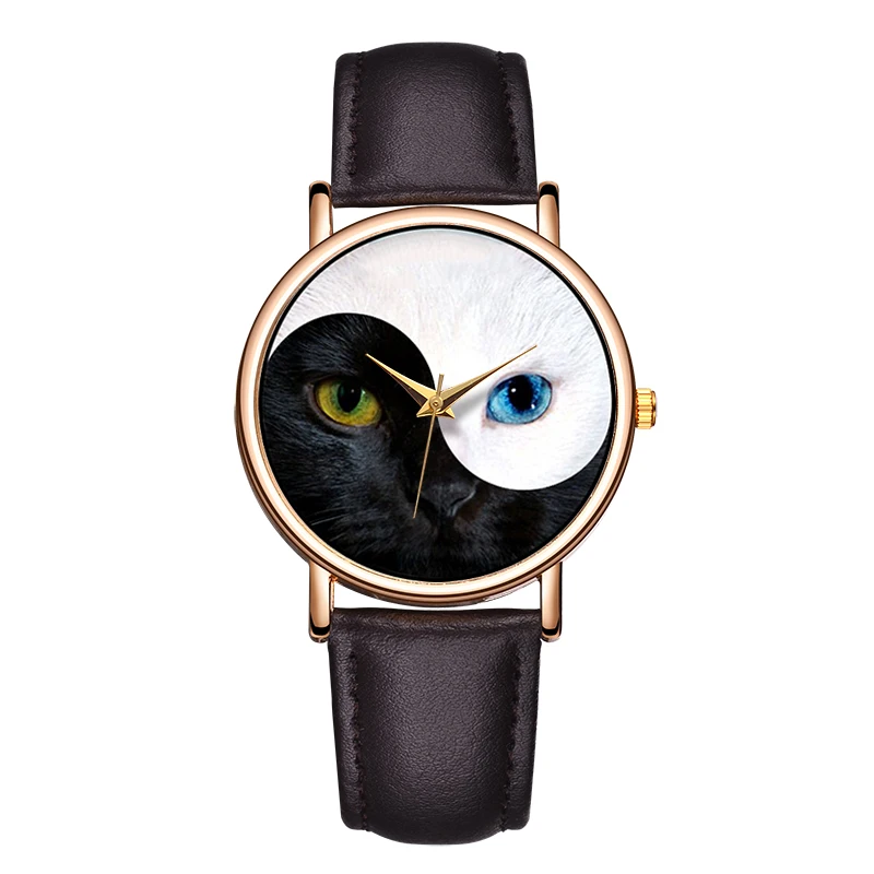 Ladies Watch Fashion Women's Watches Casual Leather Band Eye Pattern Dial Quartz Wrist Watches Relogio Feminino zegarki damskie