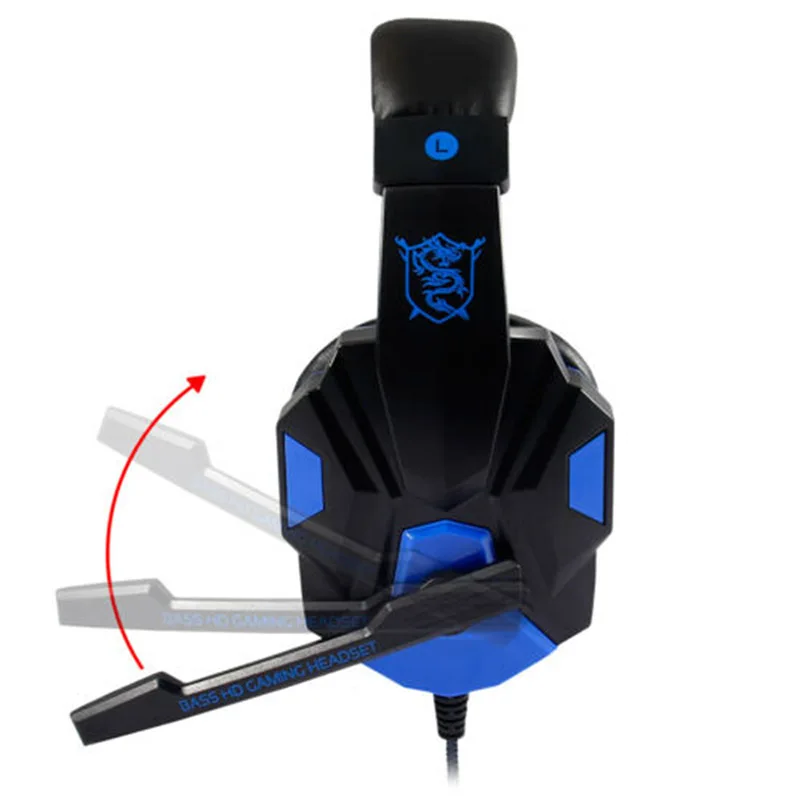 Wired Headphones For ps4 Xbox PC 3.5mm Stereo Wired Gaming earphone Computer foldable gamers headphones With microphone game headset