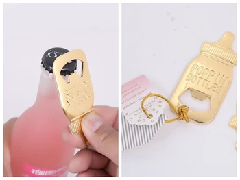 

(40 Pieces/lot) Newest Baby birthday Party Favors of Baby bottle shaped bottle opener for baby showers and Baby decorations