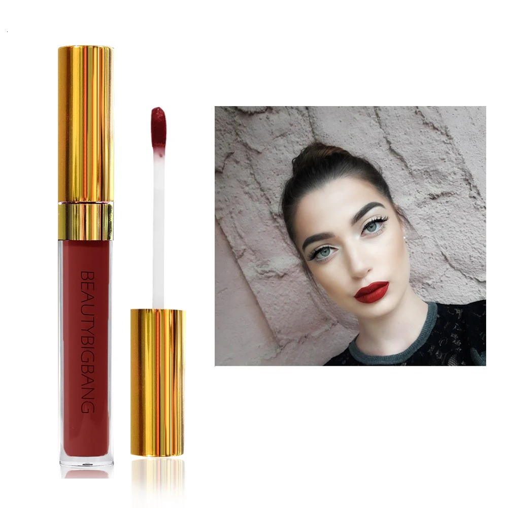 Beauty big bang Жидкий блеск для губ Макияж КРАСКА красный матовый водостойкий стойкий