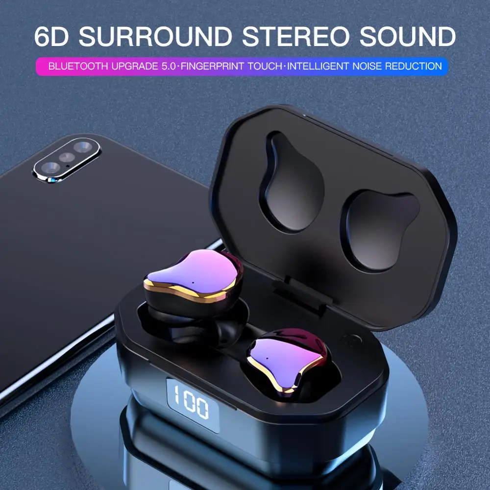 

G01 6D Surround Bluetooth 5.0 Earphone Touch Control TWS Wireless Earbuds HIFI Stereo Earphones 700mAh Charging Compartment