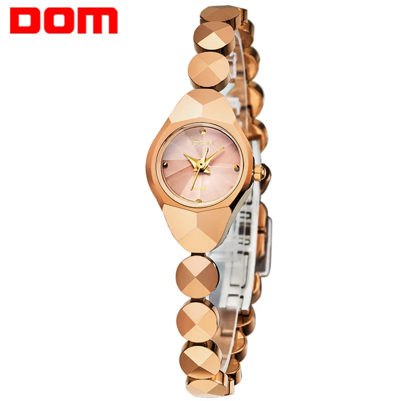 

DOM (Dom) Watch Bracelets Champagne Color Tungsten Steel Quartz WOMEN'S Watch Fashion W-735