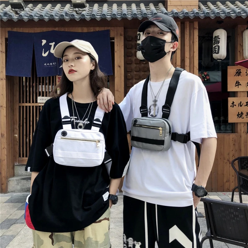 

Men Women Chest Rig Bag Hip Hop Streetwear Waist Bag Adjustable Tactical Chest Bags Fanny Pack Streetwear Waist Packs