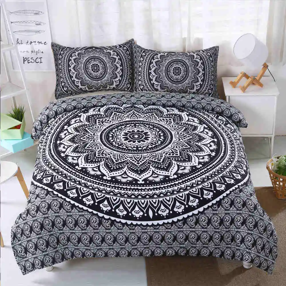 

Mandala Flower Bedding Set Twin Full Queen King Size Duvet Cover pillowcase set Bohemian Bedclothes Bed set