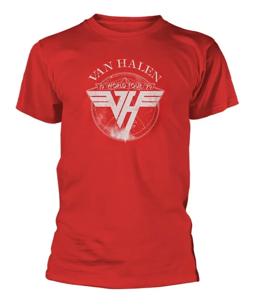 Van Halen &#x271979tour' (красная) Футболка-Новинка и официальный! | Мужская одежда