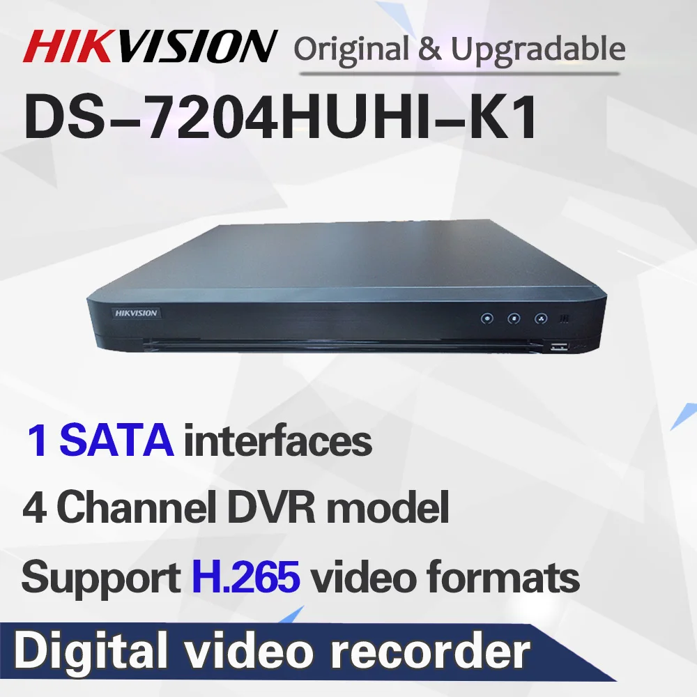 Hikvision Гибридный 8ch DVR DS 7204HUHI K1 5 в 1 AHD CVI TVI CVBS IP 8MP безопасности для аналоговой
