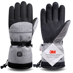 Winter Touch Screen Electric Thermal Ski Gloves Rechargeable Battery Heated Gloves Cycling Motorcycle Bicycle Unisex Ski Gloves