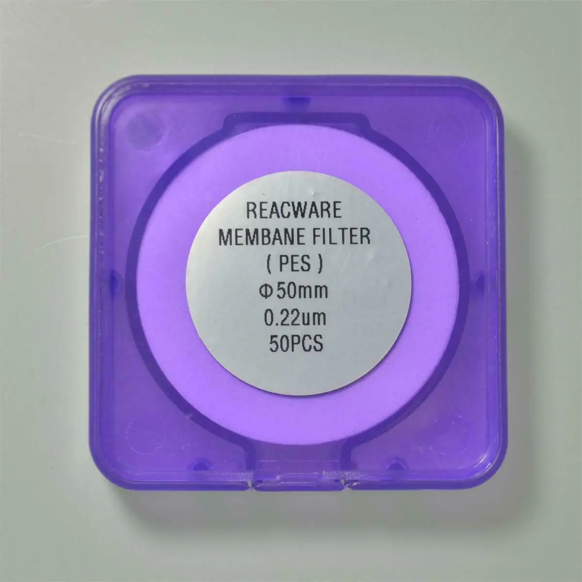 

Лабораторный мембранный фильтр OD = 50 мм, 0,22 мкм, изготовлен из PES,50 шт./упак.