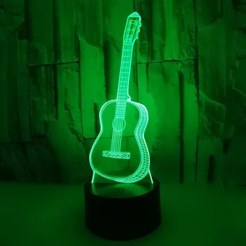 

3D Guitar Led novelty light DC5V Indoor decorative Desk lamp 7 colors Changing Energy-saving Bedroom,Foyer