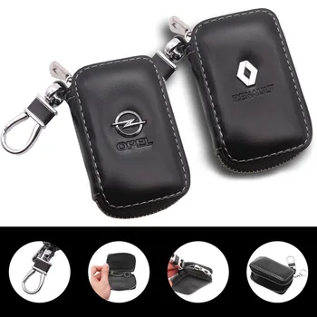 

Key Wallet Men Women Genuine Leather Car Key Holders For Audi Nissan Kia Renault Opel Volvo Mercedes BMW Multifunctional Keychai
