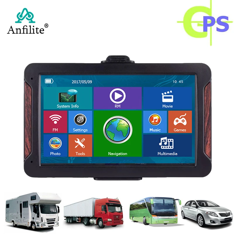 7 Inch Touch Screen Car GPS Navigation 256M+8GB FM Sat Nav Truck