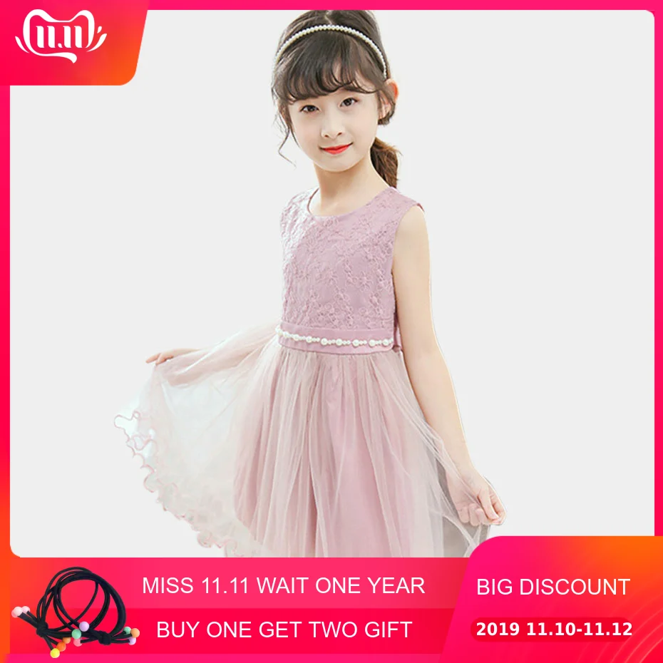 Платье для девочек; детское платье принцессы кружевное летнее платье для девочек Одежда для девочек-подростков сетчатый костюм для детей 6, 8, 12 лет