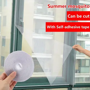 

1.3*1.5m Waterproof Breathable Self-adhesive Mosquito Net Kitchen Bedroom Insects Bug Netting Window Screen Door Fly Nets