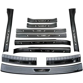 

Car Styling for Volkswagen T-Roc 2018-2020 stainless steel car Black titanium Scuff Plate/Door Sill Rear Bumper Protector Sill