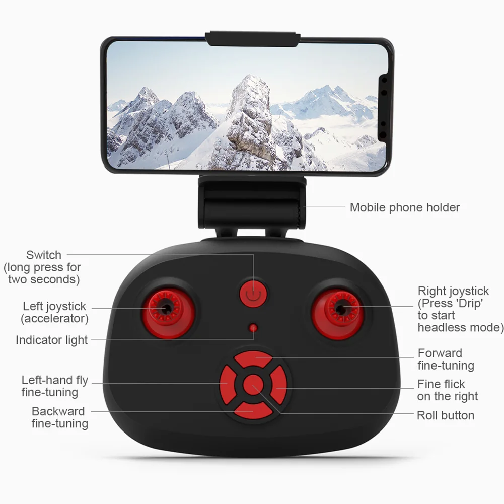 KF608 2,4G Квадрокоптер для начинающих 720P камера Вертолет игрушки портативный HD мини удержание высоты детский подарок 3D Rolling wifi RC Дрон