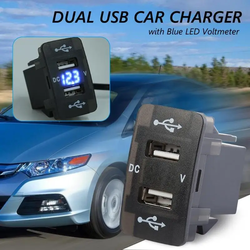Автомобильное зарядное устройство с двумя USB портами 12 В 24 до 5 4 2 А|Зарядные