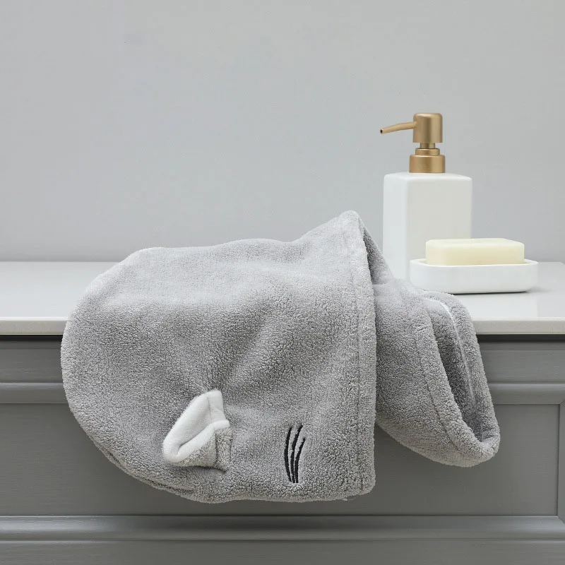 Hair Towel Shower Cap Microfiber Quickly Dry Hair Hat Bathroom Women Head Towels Girls Cute Hair Towel For Home Bath Drying Turban