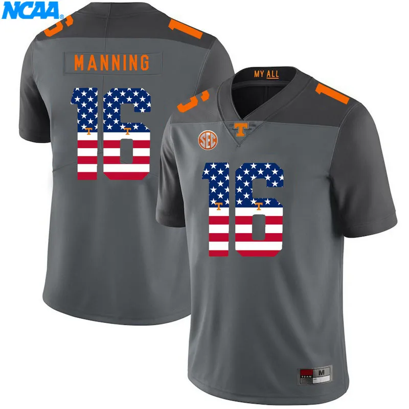 New Arrival High Quality NCAA Jerseys Peyton Manning#16 College Limited T-shirt Jerseys S-XXXL