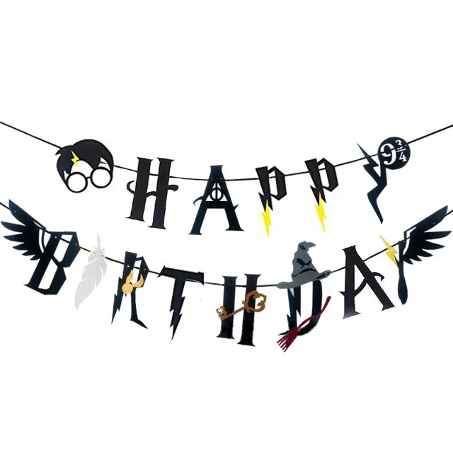 Potters Latex Balloons Banners Happy Birthday Magic Party Decorations Bunting Harried Cake Toppers Baby Shower Kids Toys Ballons - Цвет: 1Set