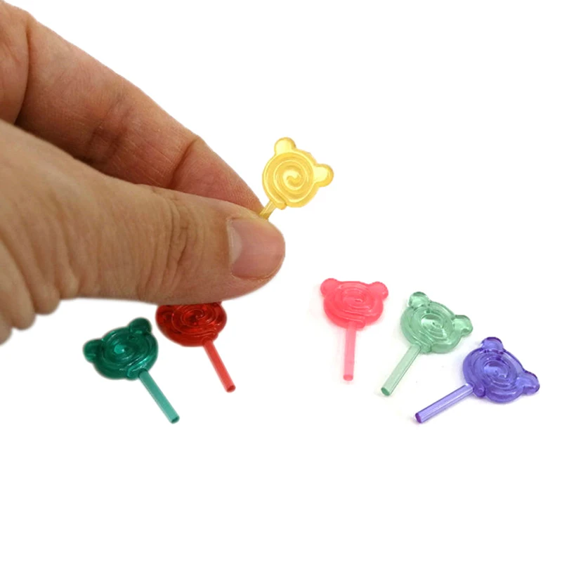 6pcs Dollhouse Mini Lollipop Miniature Models For Doll Scene Accessories Toys