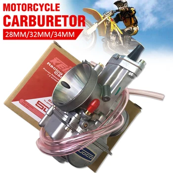 

Vehemo PWK 28/32/34MM Flat Slide Motorcycle Carburetor Air Strike Carb Carburetor Universal Fuel Delivery Replacement
