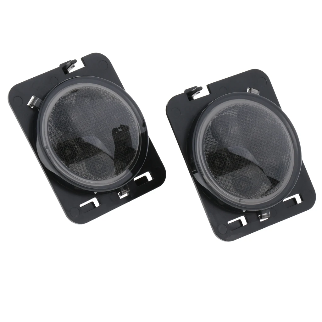 Pair LED Turn Signal W/ Fender Side Light Smoke Lens for 07-17 Jeep Wrangler
