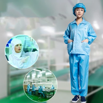 

Anti-static Protective Clothes Breathable Dust-proof Costume Suit Prevention Isolation Clothing Clean Clothes without Shoes Hat