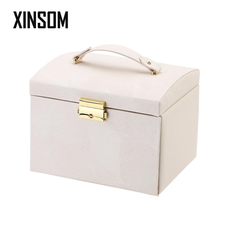 

XINSOM Big Drawer Type Jewelry Box For Women Multilayers Necklaces Earrings Rings Bracelets Jewelry Packaging Display Box XSBX10