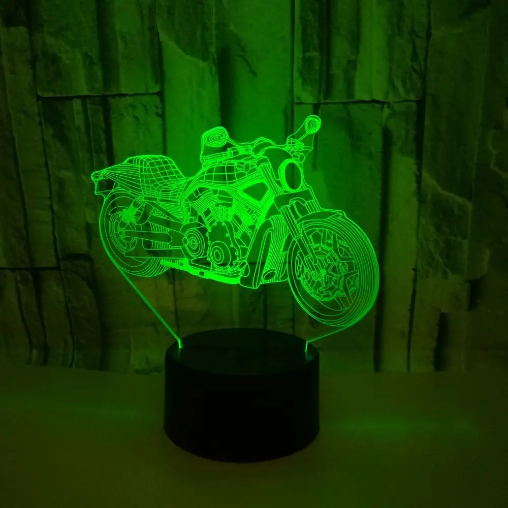 

New Style Motorcycle 3D Night Lamp Colorful Color Changing LED 3D Lamp Shenzhen 3D Lamp Customizable