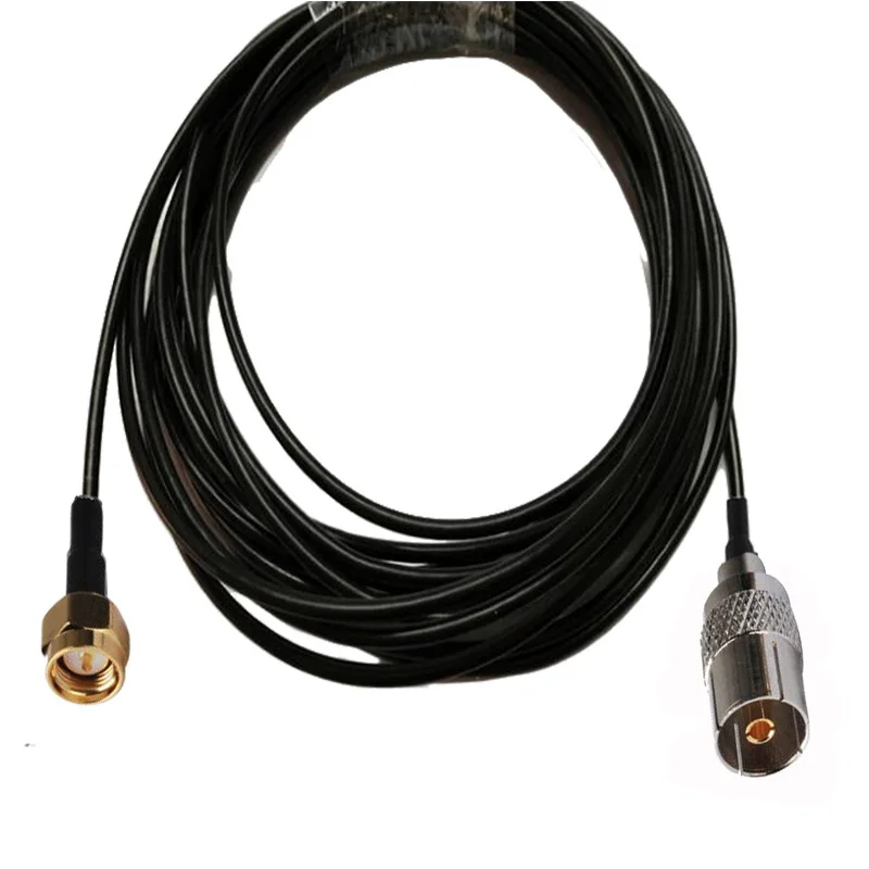 IEC DVB T TV PAL Female к SMA Штекер РЧ гибкий соединительный кабель RG174 50ohm