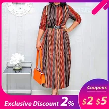 Женское летнее шифоновое платье до середины икры с принтом, с рукавом в виде цветка, плиссированное, с бантом на шее, элегантное, миди платье для женщин