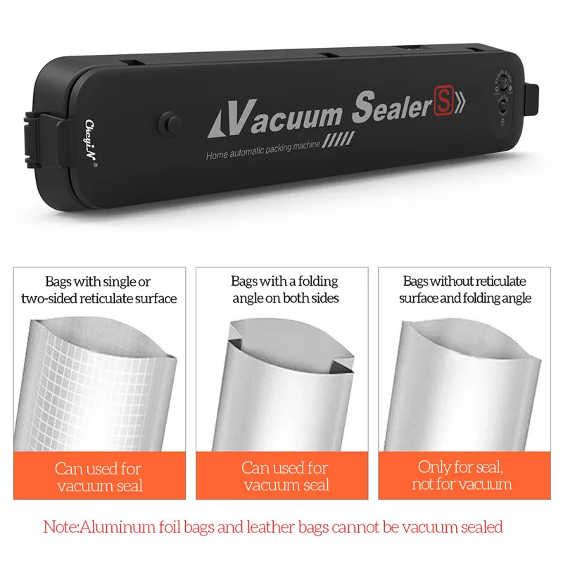 Automatic Home Vacuum Sealer Pump USB Kitchen Professional Vacuum Sealing Machine Food Saver Preservation System with 15 Bags 40