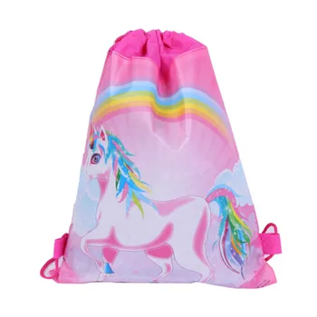

35*27cm Drawstring Backpacks Kids Back Bags Unicorn Storage Bag Kids Party Gift