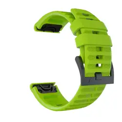 Premium Quick Release Silicone Watch Strap, 22mm/26mm, - 22mm width (Green)