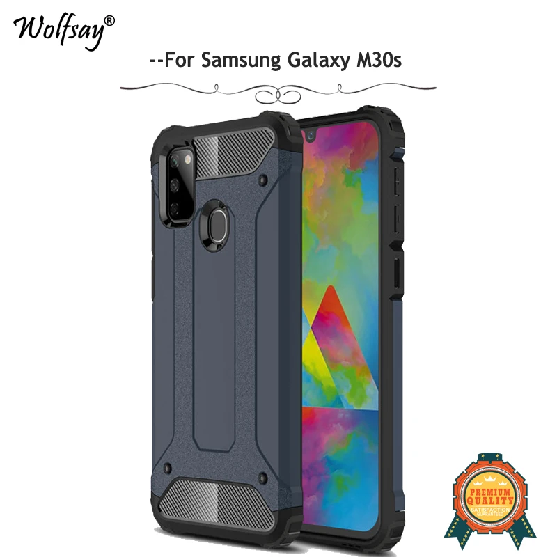 Чехол для Samsung Galaxy M30s противоударный армированный резиновый жесткий чехол