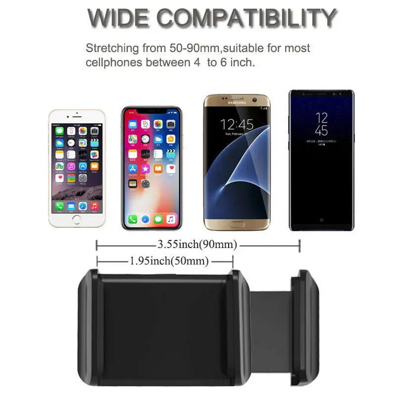 Universal 360 Car Clip Sun Visor Cell Phone Holder Mount Stand Soporte Movil For iphone XR GPS Holder in Car Mobile Clip